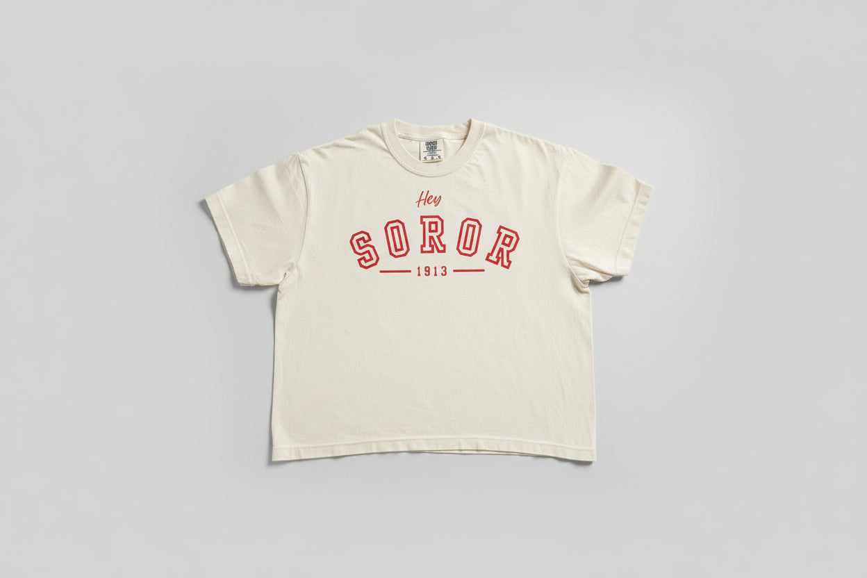 Crop 1913 Soror Heavy Tee