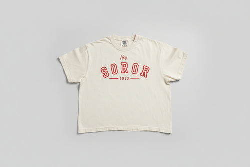 Crop 1913 Soror Heavy Tee